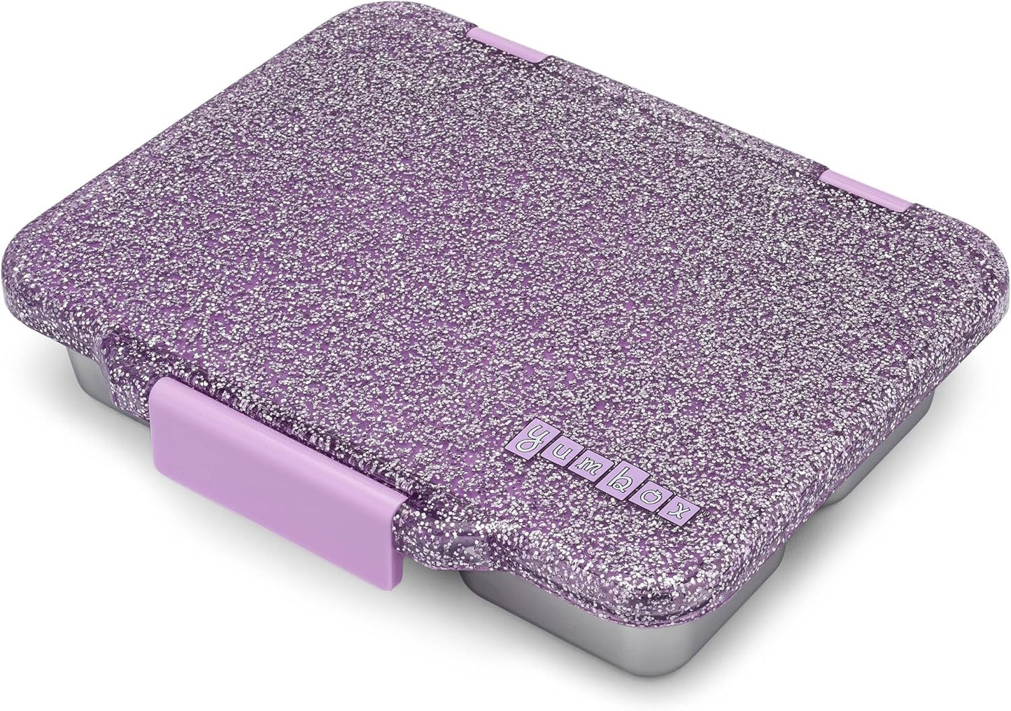 Yumbox - Stainless Steel Bento | 5 Compartments | Leakproof | Collette Purple Glitter