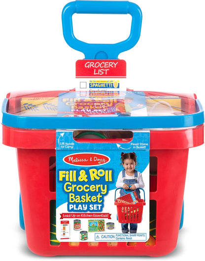 Melissa & Doug - ROLLING GROCERY BASKET