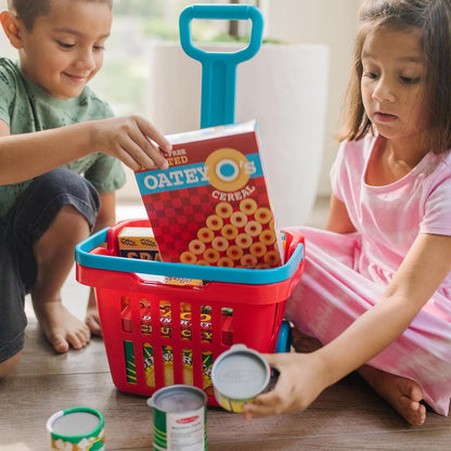 Melissa & Doug - ROLLING GROCERY BASKET