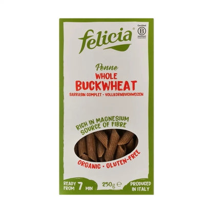 Felicia - Organic Gluten Free Whole Buckwheat Penne | 250g