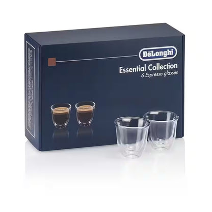 De'Longhi - The Espresso Collection | 90 ml Double Wall Glasses | Set of 6