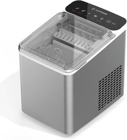 Nutricook - Stainless Steel Icy Bullet Ice Maker with Touch Screen