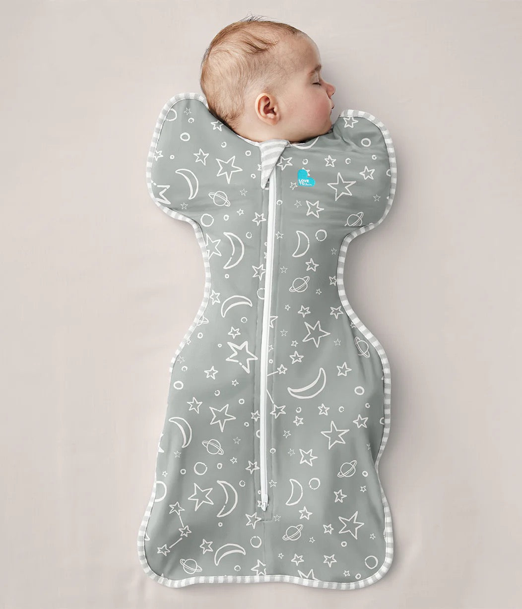Love To Dream - Swaddle Up™ Original 1.0 TOG Stars & Moon - Olive - Small Love To Dream - Swaddle Up™ Original 1.0 TOG Stars & Moon - Olive - Small