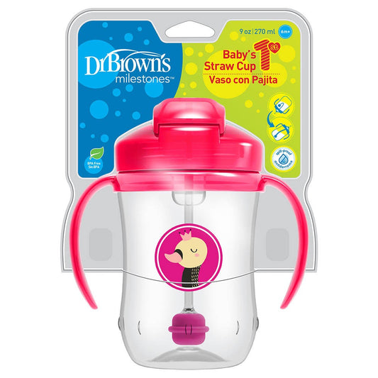 Dr. Brown's - Baby First Weighted Straw Cup | 270ml | Duck