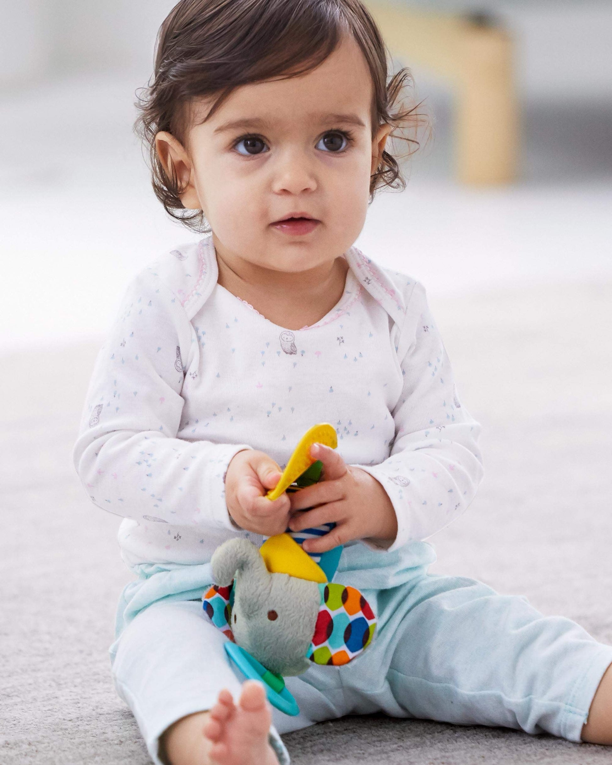 Bandana Buddies Chime & Teethe Toy | Elephant Bandana Buddies Chime & Teethe Toy | Elephant