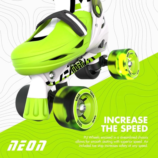 Yvolution - Neon Combo Skates 2-in-1 | Green | 3-6Y