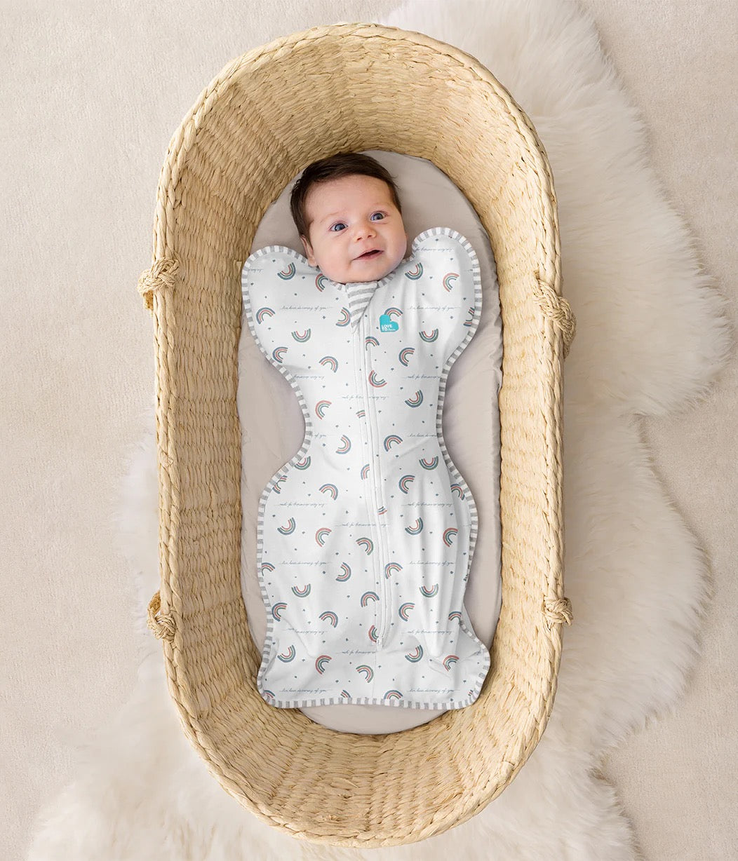 Love To Dream - Swaddle Up™ Original 1.0 TOG White Rainbow Dream - NEWBORN Love To Dream - Swaddle Up™ Original 1.0 TOG White Rainbow Dream - NEWBORN