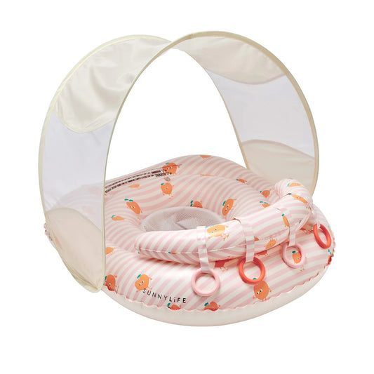 صني لايف - عوامة تفاعلية للأطفال | بوبي ذات الخطوط الوردية الخوخية