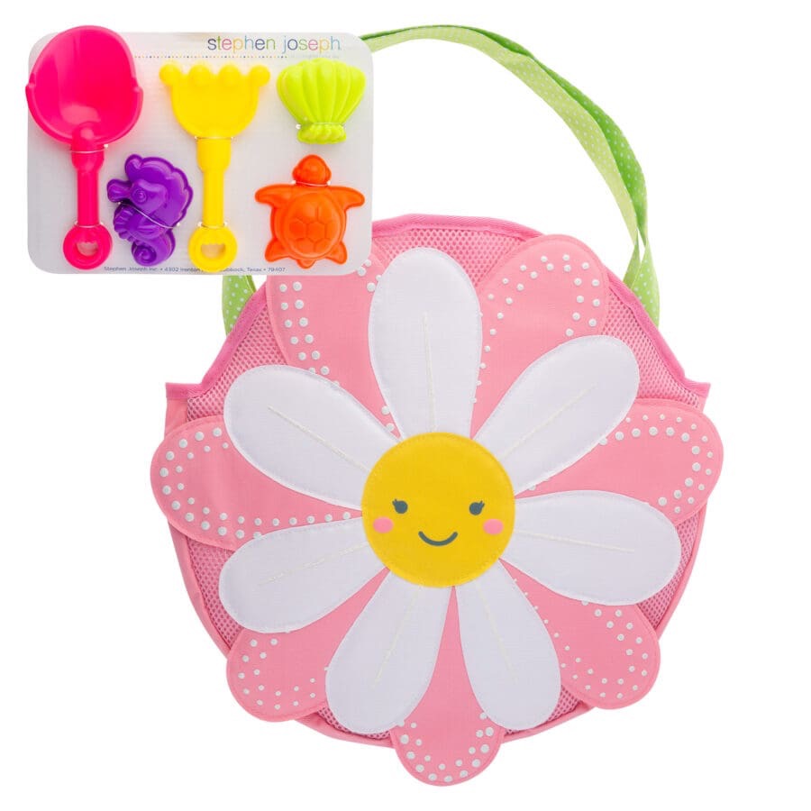 Stephen Joseph - Beach Totes with Sand Toy Play Set - Flower Stephen Joseph - Beach Totes with Sand Toy Play Set - Flower