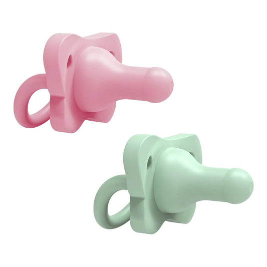 Dr. Brown's - HappyPaci Silicone Soother 0-6m Pink and Green 2 Pack — BambiniJO Jordan