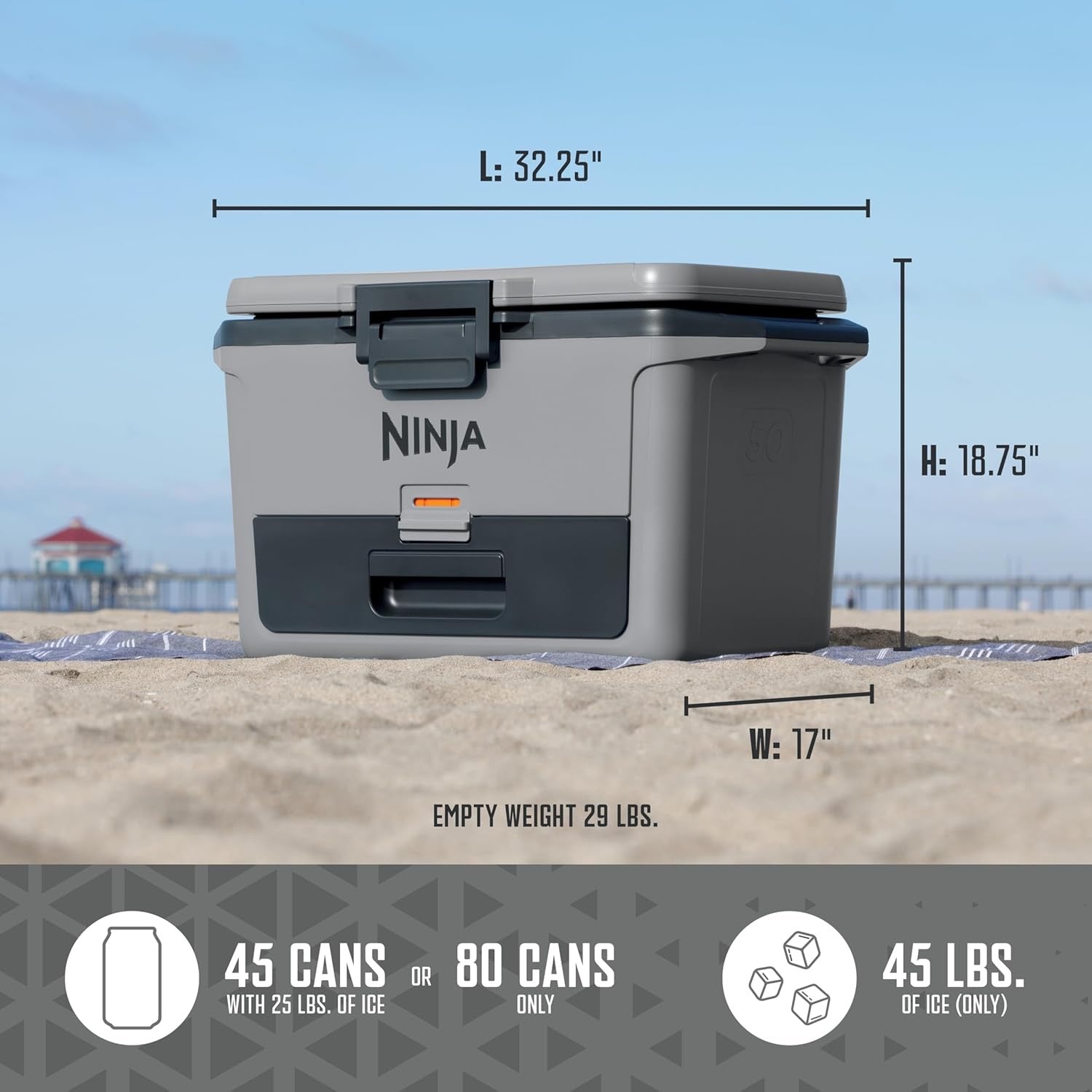 Ninja - FrostVault Hard Cooler | Slate Grey Ninja - FrostVault Hard Cooler | Slate Grey