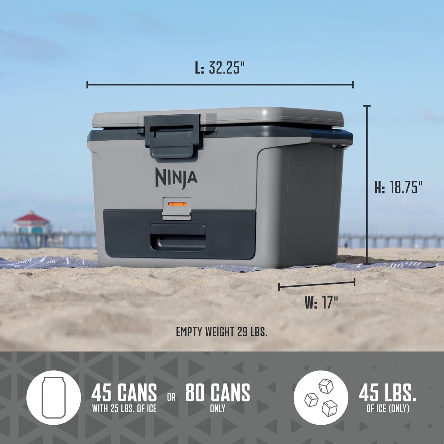 Ninja - FrostVault Hard Cooler | Slate Grey