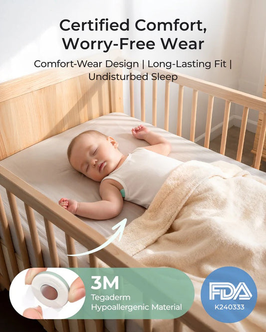 Momcozy Smart Wearable Baby Thermometer Medical-Grade Accuracy & Real-Time App Monitoring — BambiniJO Jordan