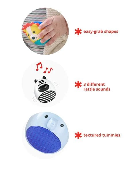 Skip Hop - Baby Jungle Beats Baby Egg Shaker Set of 3