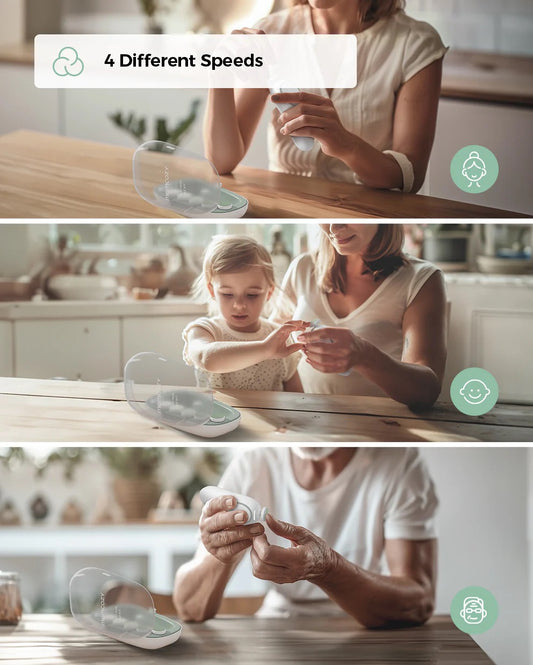 Momcozy Rechargeable Infant Electric Nail Trimmer Green — BambiniJO Jordan