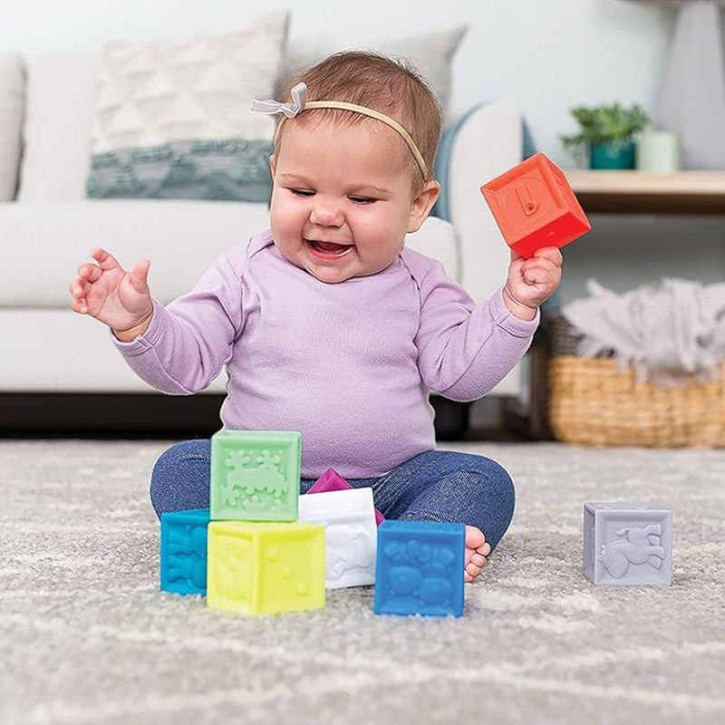 Infantino - Squeeze & Stack Block Set | 8pcs Infantino - Squeeze & Stack Block Set | 8pcs