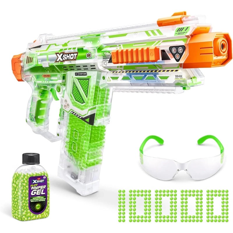 X-Shot - Hyper Glow Nightmare Large Blaster | 10,000 Gel Pellets | 14Y+ X-Shot - Hyper Glow Nightmare Large Blaster | 10,000 Gel Pellets | 14Y+
