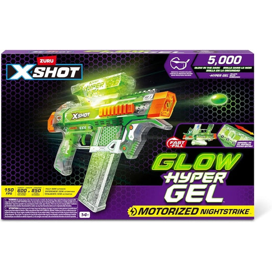 X-Shot - Hyper Glow NightStrike Medium Blaster | 5000 Gel Pellets | 14Y+