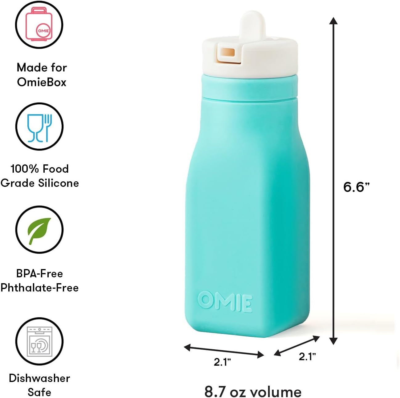 OmieBottle - Silicone Water Bottle | Teal