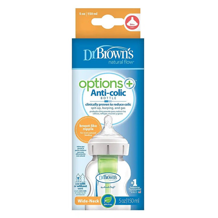 Dr. Brown's - Wide-Neck Options+ Bottle | 150ml | Level 1 Nipple