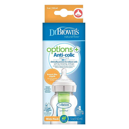 Dr. Brown's - Wide-Neck Options+ Bottle | 150ml | Level 1 Nipple