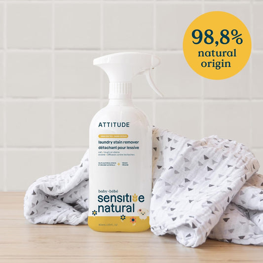 Attitude Fabric Stain Remover Sensitive for Baby Clothes 800ml — BambiniJO Jordan