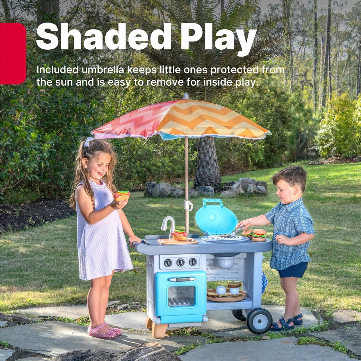 Step2 - Grill & Go BBQ Cart with Lights and Sound | 3Y+ Step2 - Grill & Go BBQ Cart with Lights and Sound | 3Y+