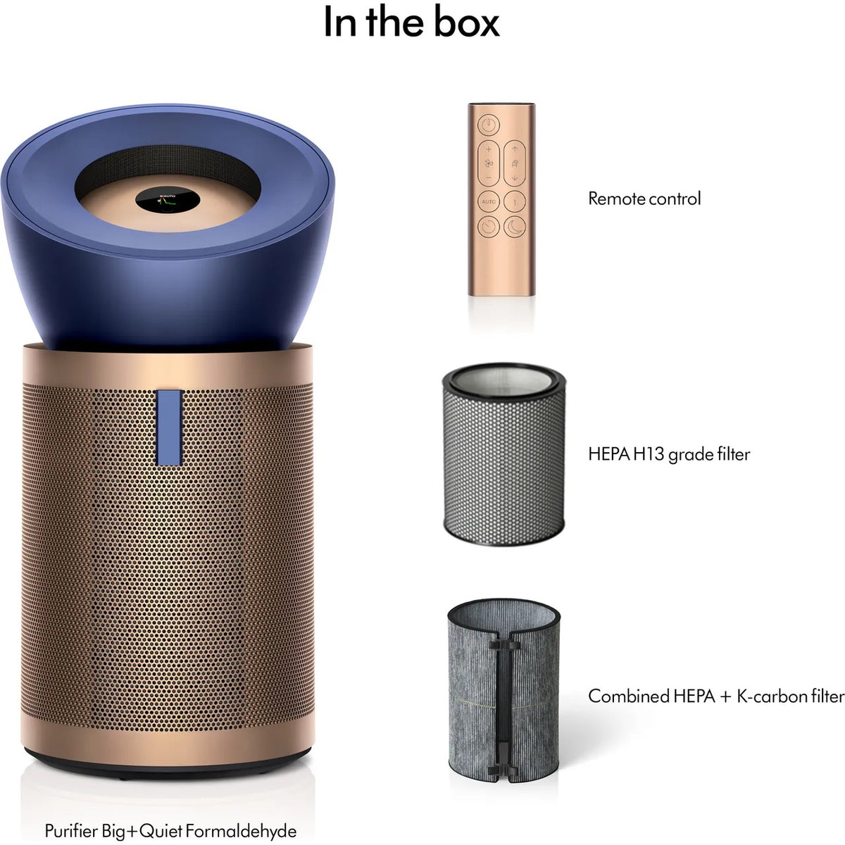 Dyson - Purifier Big+Quiet Formaldehyde BP04 - Gold and Prussian Blue Dyson - Purifier Big+Quiet Formaldehyde BP04 - Gold and Prussian Blue