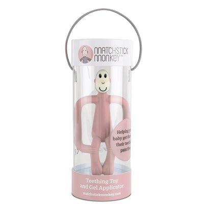 Matchstick Monkey - Dusty Pink Teething Toy and Gel Applicator