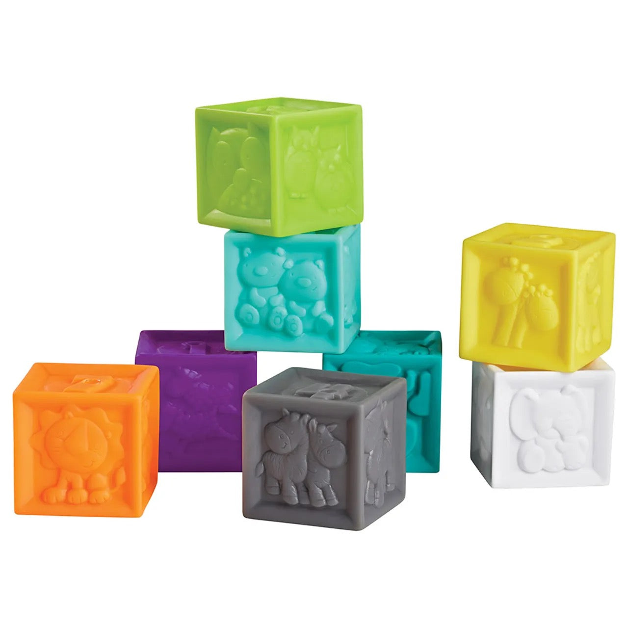 Infantino - Squeeze & Stack Block Set | 8pcs Infantino - Squeeze & Stack Block Set | 8pcs