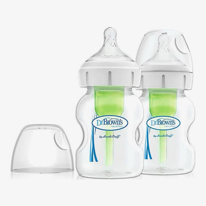 Dr. Brown's - Wide-Neck Options+ Bottle | 150ml | Level 1 Nipple | Double Pack