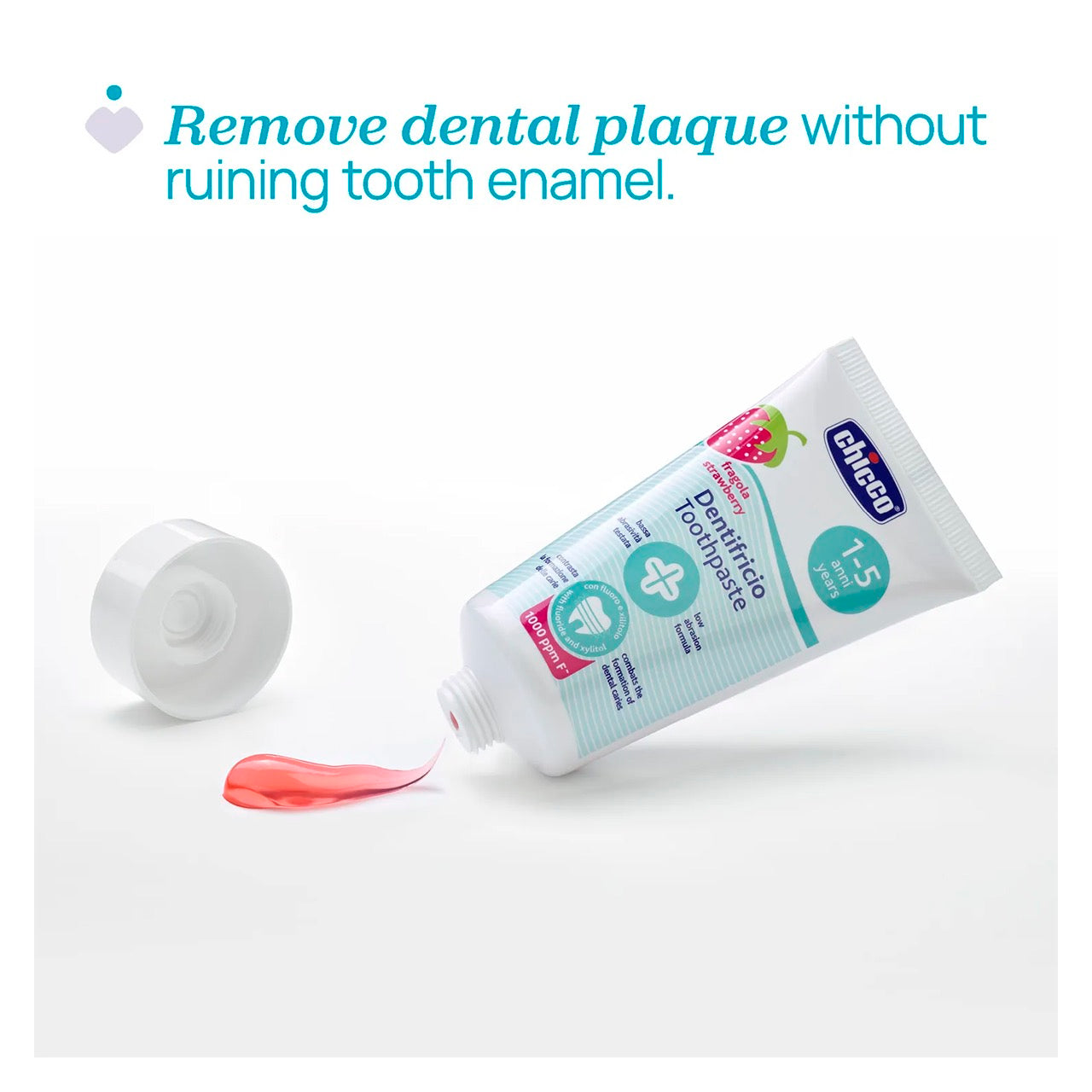 Chicco - Fluoride Free Toothpaste, Strawberry | 12m+