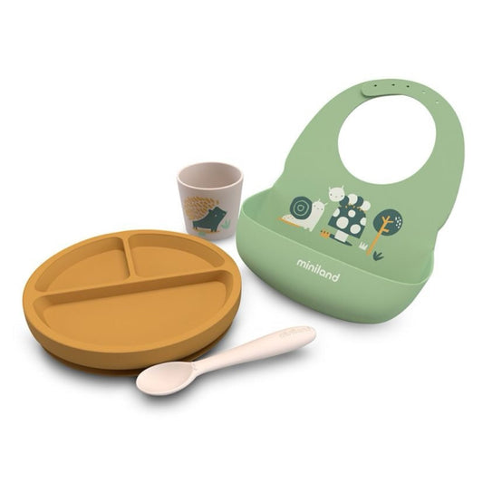 Miniland - Silicone Feeding Set | Garden