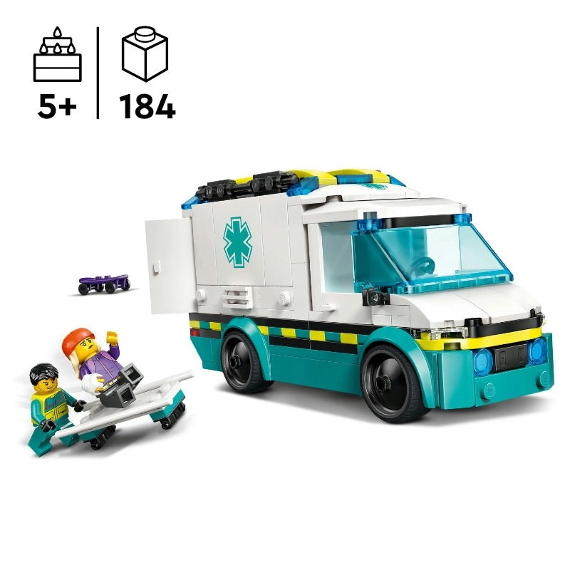 Lego - Emergency Ambulance | 184 Pcs | 5Y+