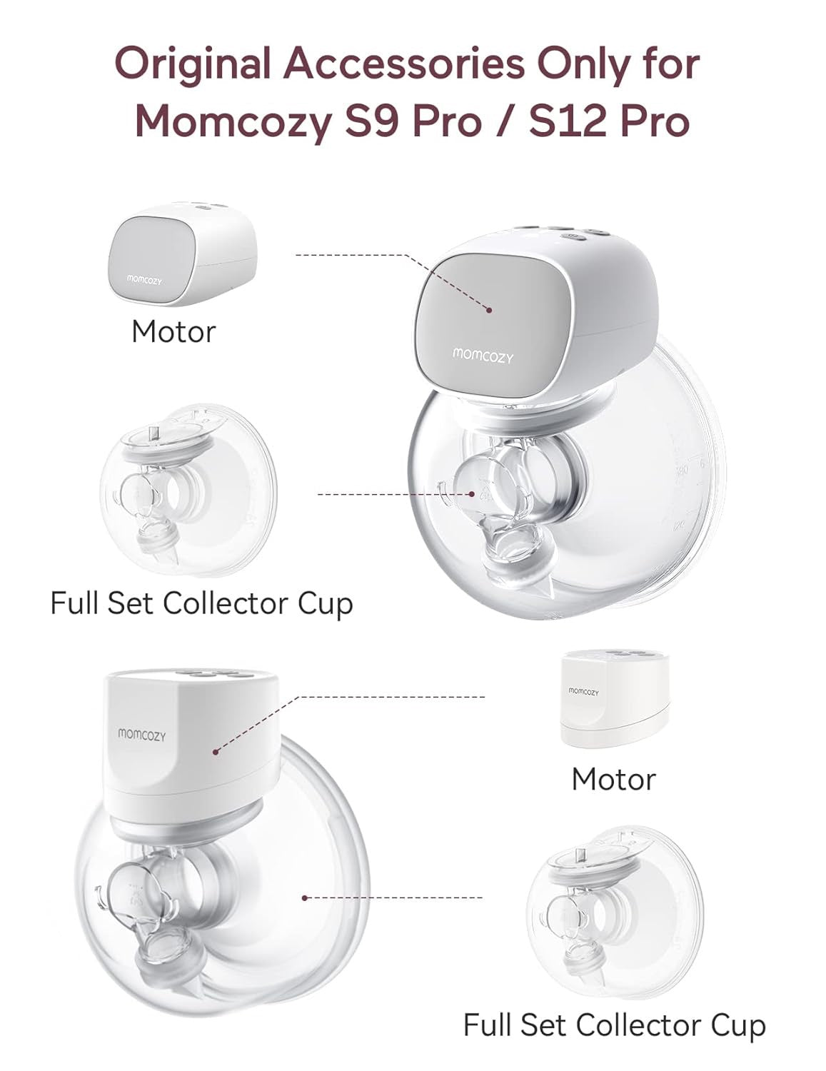 Momcozy - S9 Pro + S12 Pro Double | Double Layer Sealed Flange Full Set