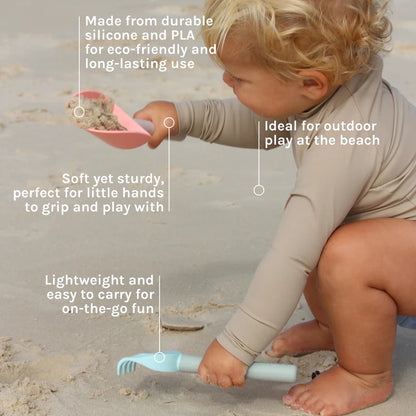 صني لايف - مجرفة ومشط رمل سيليكوني سوربيه التفاح