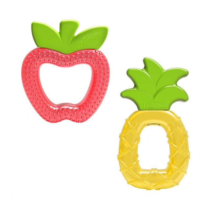 Dr. Brown's - AquaCool Water-Filled Teether | Pineapple & Apple | 2 Pack | 3m+ Dr. Brown's - AquaCool Water-Filled Teether | Pineapple & Apple | 2 Pack | 3m+