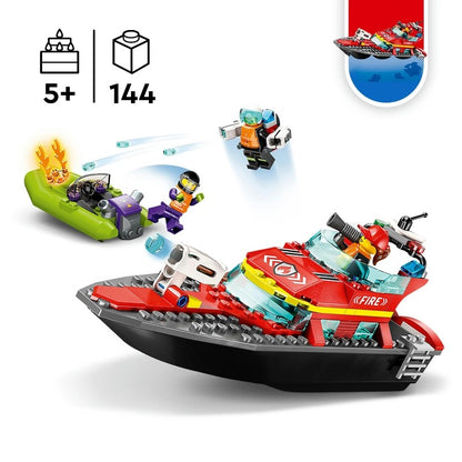 Lego - Fire Rescue Boat | 144 Pcs | 5Y+