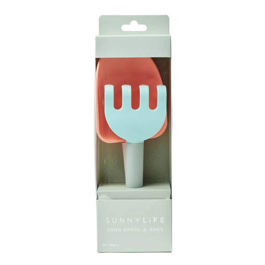 SUNNYLiFE - Silicone Sand Spade & Rake Apple Sorbet