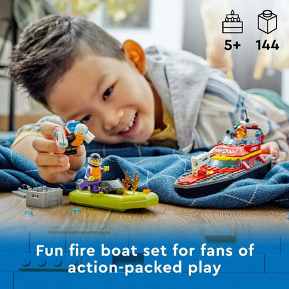 Lego - Fire Rescue Boat | 144 Pcs | 5Y+