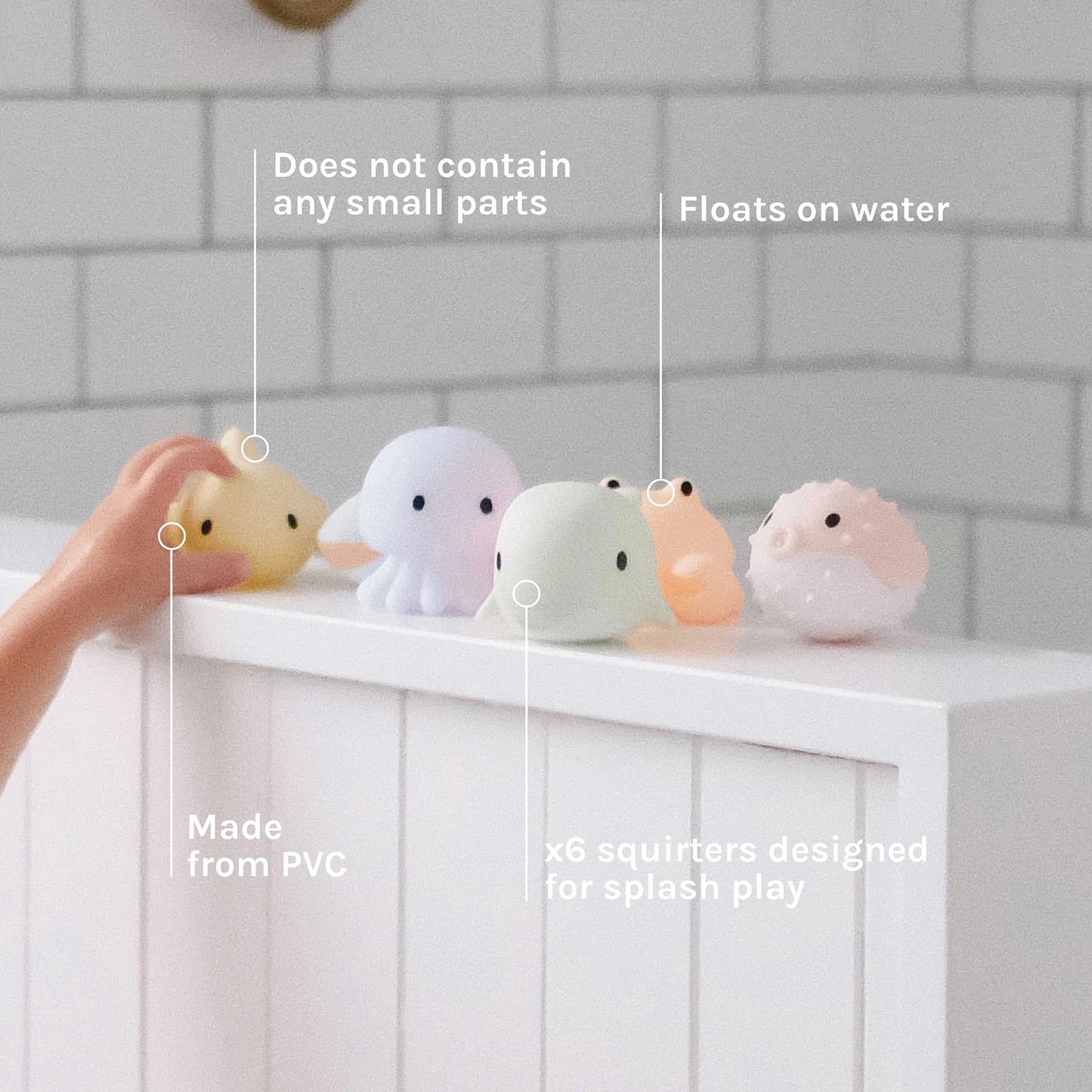 صني لايف - ألعاب مائية على شكل حيوانات بحرية | 6 قطع