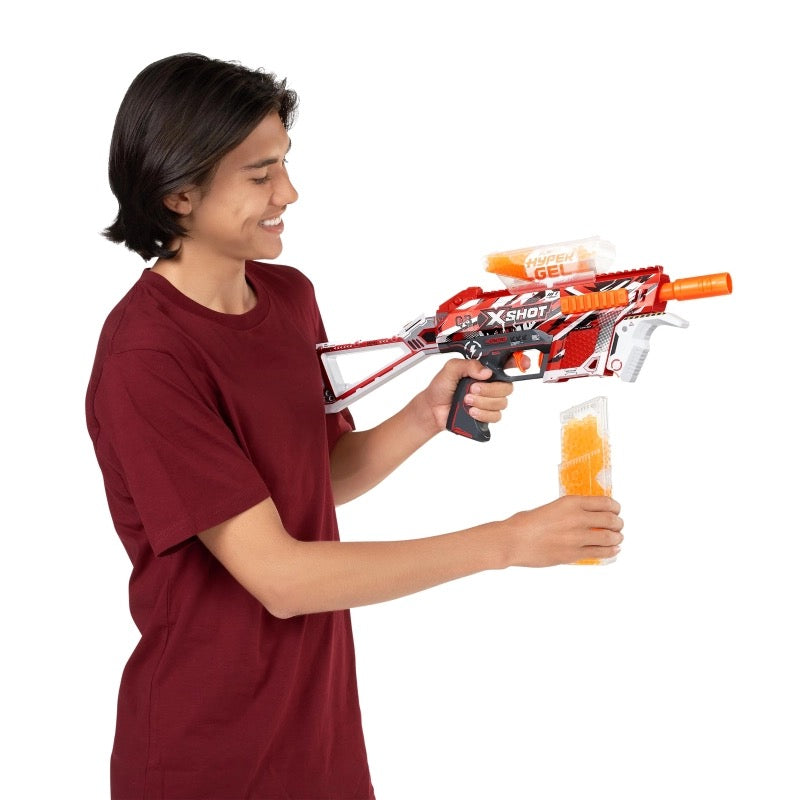 X-Shot - Hyper Gel Trace Fire Medium Blaster | 10,000 Gel Pellets | 14Y+ X-Shot - Hyper Gel Trace Fire Medium Blaster | 10,000 Gel Pellets | 14Y+