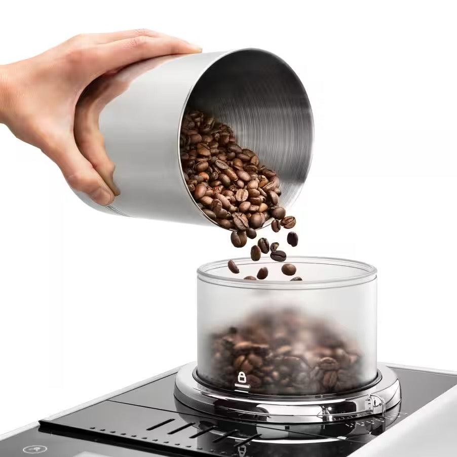 De'Longhi - Rivelia Automatic | Compact Bean to Cup Coffee Machine | Arctic White De'Longhi - Rivelia Automatic | Compact Bean to Cup Coffee Machine | Arctic White