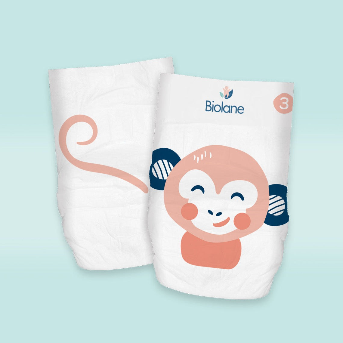 Biolane - Natural Diapers Size 3 | 4-9 kg | 52 Diapers