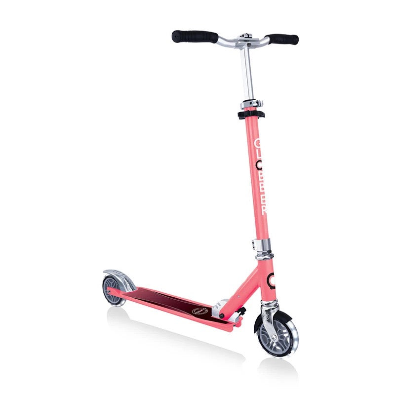 Globber - Flow Element Lights Scooter | Coral Pink | 6Y+