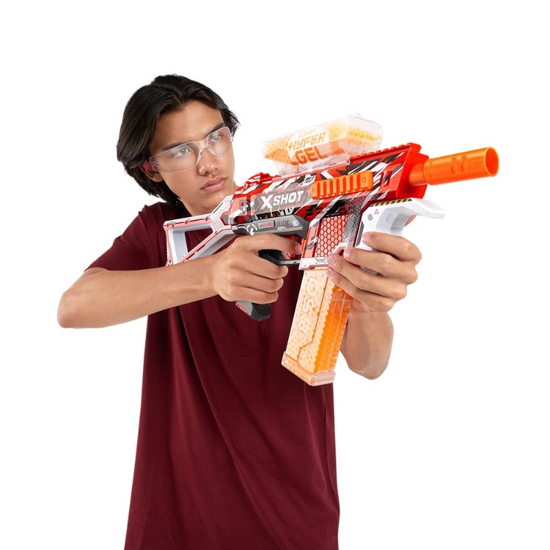 X-Shot - Hyper Gel Trace Fire Medium Blaster | 10,000 Gel Pellets | 14Y+ X-Shot - Hyper Gel Trace Fire Medium Blaster | 10,000 Gel Pellets | 14Y+