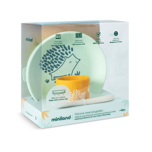 Miniland Silicone Dinnerware Set Hedgehog — BambiniJO Jordan