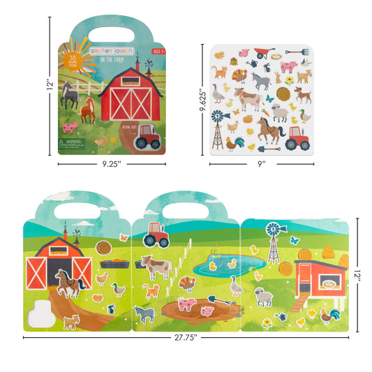 Stephen Joseph | Reusable Sticker Book | Farm | 3-6Y