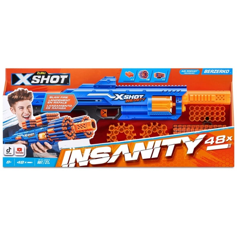 X-Shot - Insanity Berzerko Blaster | 48 Darts | 8Y+ X-Shot - Insanity Berzerko Blaster | 48 Darts | 8Y+