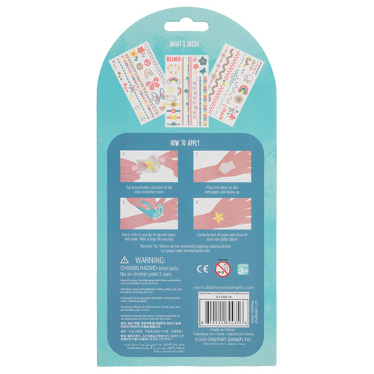 Stephen Joseph Temporary Tattoos Glitter Rainbows 3-6Y — BambiniJO Jordan